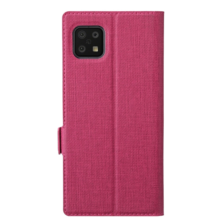 For Sharp Aquos Sense 6 ViLi K Series Magnetic Buckle Horizontal Flip Leather Phone Case(Rose Red)