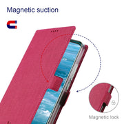 For Sharp Aquos Sense 6 ViLi K Series Magnetic Buckle Horizontal Flip Leather Phone Case(Rose Red)