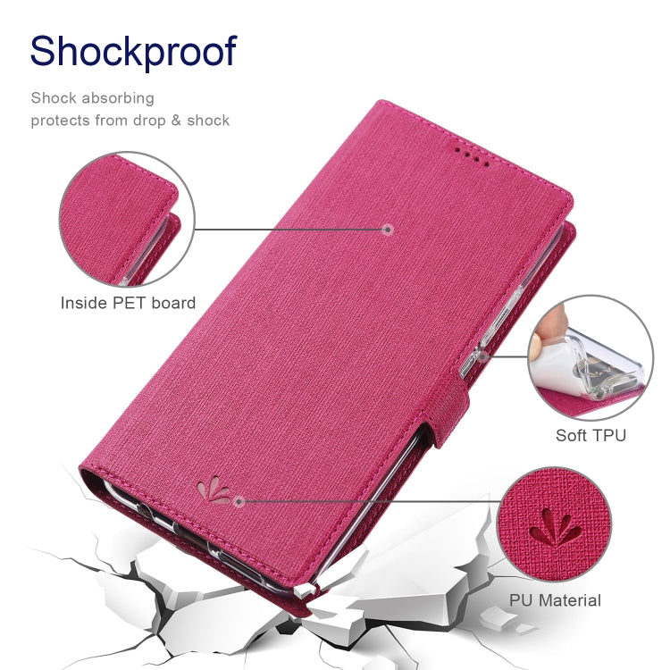For Sharp Aquos Sense 6 ViLi K Series Magnetic Buckle Horizontal Flip Leather Phone Case(Rose Red)