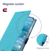 For Sharp Aquos Sense 6 ViLi K Series Magnetic Buckle Horizontal Flip Leather Phone Case(Blue)