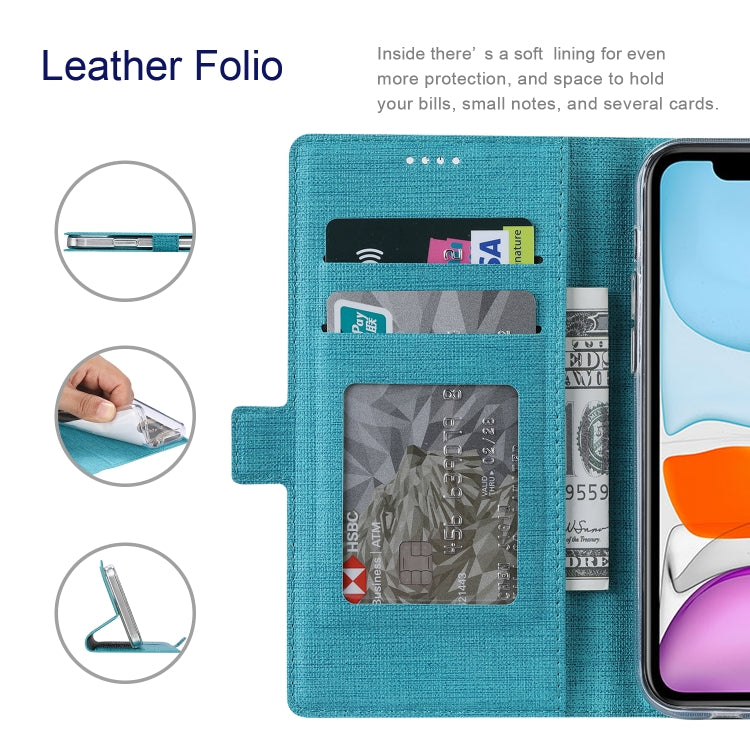 For Sharp Aquos Sense 6 ViLi K Series Magnetic Buckle Horizontal Flip Leather Phone Case(Blue)