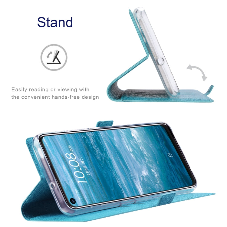 For Sharp Aquos Sense 6 ViLi K Series Magnetic Buckle Horizontal Flip Leather Phone Case(Blue)