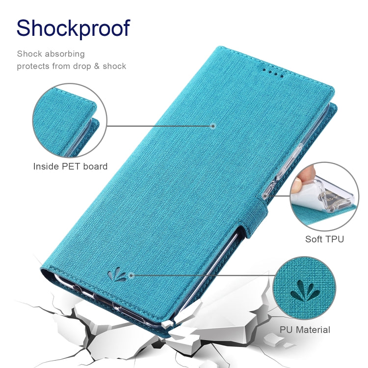 For Sharp Aquos Sense 6 ViLi K Series Magnetic Buckle Horizontal Flip Leather Phone Case(Blue)