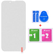 For iPhone 16e / 13 / 13 Pro Transparent Frosted Full Screen Tempered Glass Film