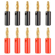 A6545 10 in 1 Car Red and Black Cover Gold-plated 4mm Banana Head Audio Plug - Terminal connectors by PMC TechLife | Online Shopping South Africa | PMC TechLife | Buy Now Pay Later Mobicred