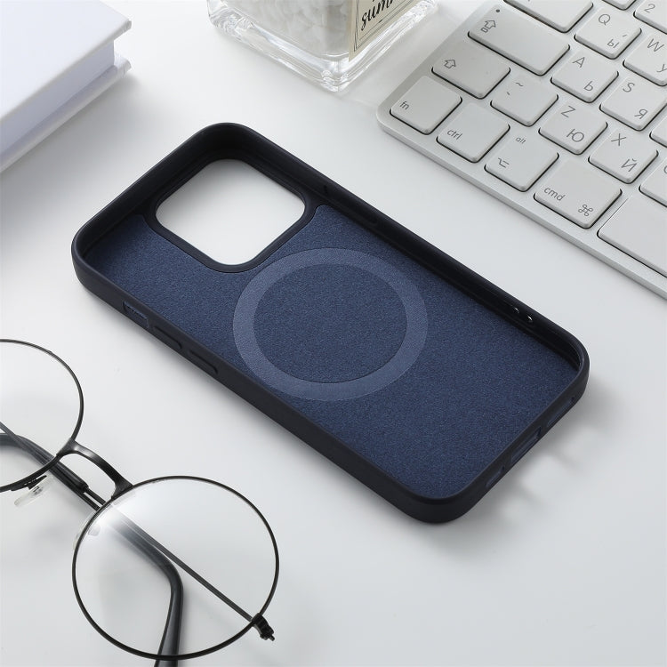 For iPhone 13 mini Silicone Magsafe Phone Case (Black)