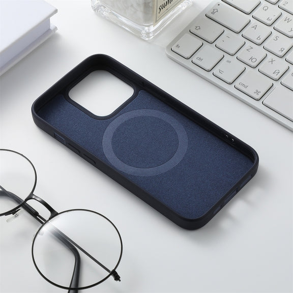 For iPhone 13 mini Silicone Magsafe Phone Case (Black)