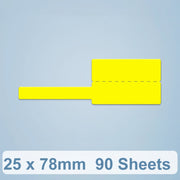 25 x 78mm  90 Sheets Thermal Label Data Cable Sort Stickers For NiiMbot D101 / D11(Yellow)