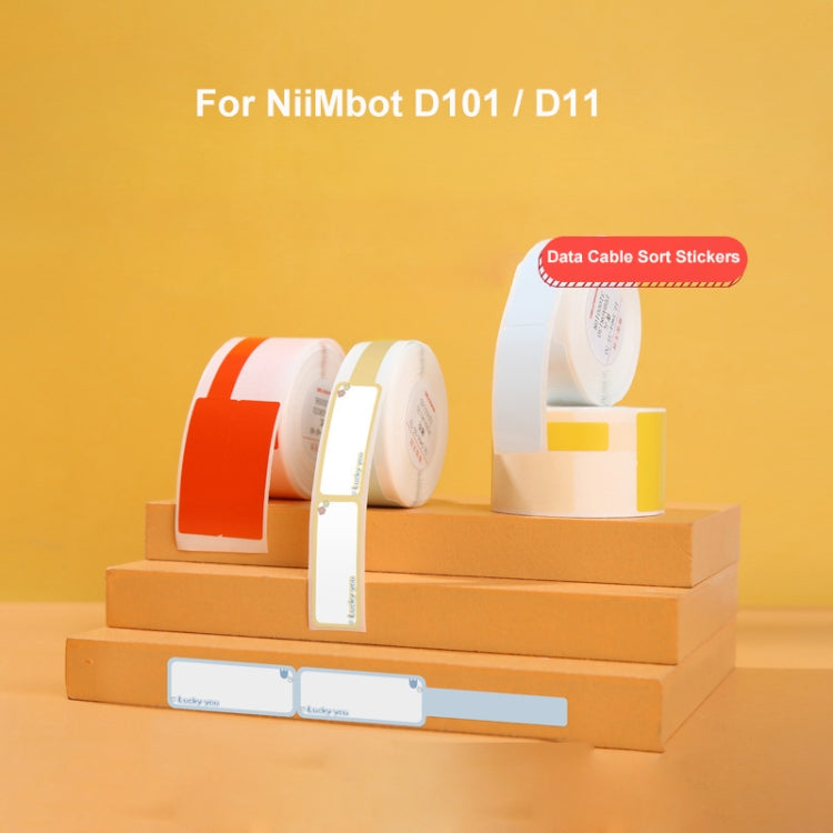 12.5 x 99mm 70 Sheets Thermal Label Data Cable Sort Stickers For NiiMbot D101 / D11(Mint Green)