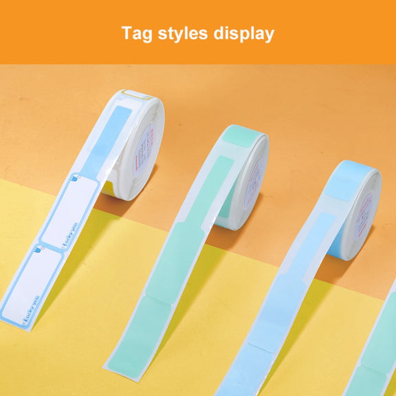 12.5 x 99mm 70 Sheets Thermal Label Data Cable Sort Stickers For NiiMbot D101 / D11(Cyan Cloud)