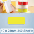 10 x 25mm 240 Sheets Thermal Printing Label Paper Stickers For NiiMbot D101 / D11(Yellow) - Printer Accessories by PMC TechLife | Online Shopping South Africa | PMC TechLife | Buy Now Pay Later Mobicred