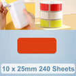 10 x 25mm 240 Sheets Thermal Printing Label Paper Stickers For NiiMbot D101 / D11(Red) - free shipping - PMC TechLife - Order now!