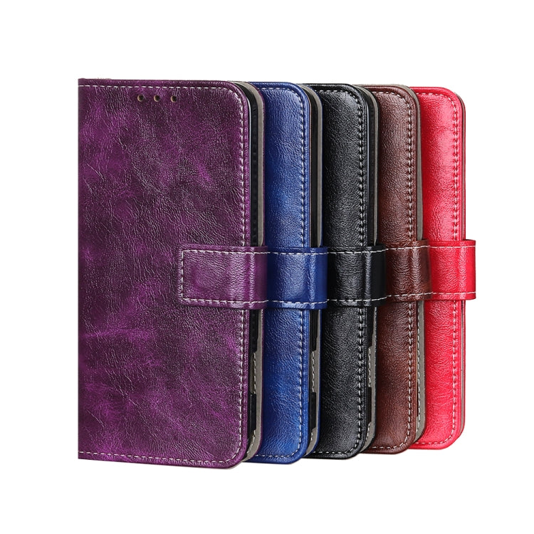 For OPPO Reno7 5G Retro Crazy Horse Texture Horizontal Flip Leather Phone Case(Black)