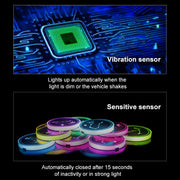 2 PCS Car Constellation Series AcrylicColorful USB Charger Water Cup Groove LED Atmosphere Light(Aries)