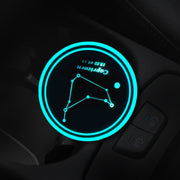 2 PCS Car Constellation Series AcrylicColorful USB Charger Water Cup Groove LED Atmosphere Light(Capricorn)
