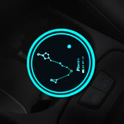 2 PCS Car Constellation Series AcrylicColorful USB Charger Water Cup Groove LED Atmosphere Light(Pisces)