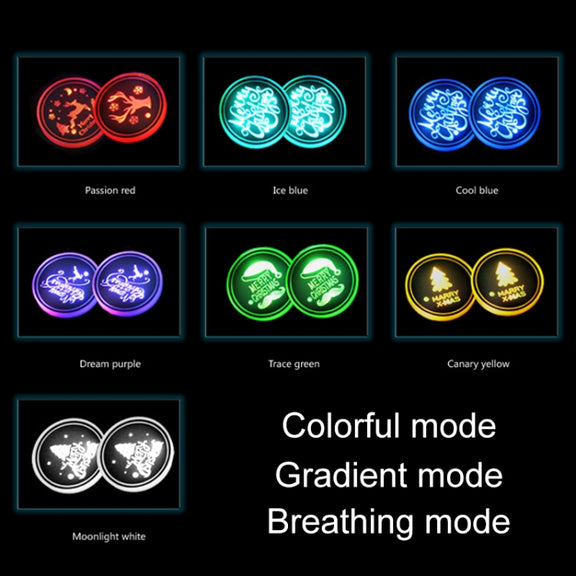 Car AcrylicColorful USB Charger Water Cup Groove LED Atmosphere Light(Bell)