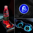 Car AcrylicColorful USB Charger Water Cup Groove LED Atmosphere Light(Santa Claus) - Car Drink Holders by PMC TechLife | Online Shopping South Africa | PMC TechLife | Buy Now Pay Later Mobicred
