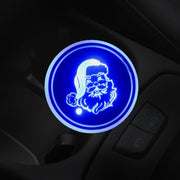 Car AcrylicColorful USB Charger Water Cup Groove LED Atmosphere Light(Santa Claus)