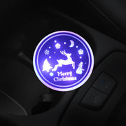 Car AcrylicColorful USB Charger Water Cup Groove LED Atmosphere Light(Christmas)