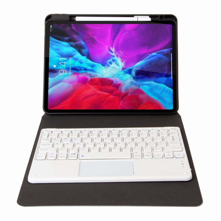 H-102C Touch Bluetooth Keyboard Leather Case with Rear Three-fold Holder For iPad 10.2 2020 & 2019 / Pro 10.5 inch(Rainbow)