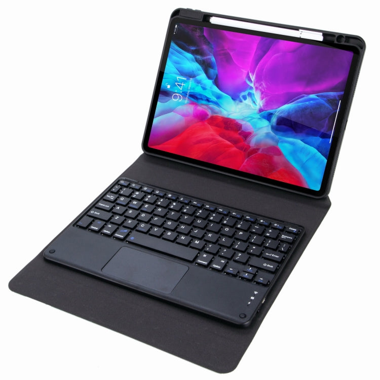 H-102C Touch Bluetooth Keyboard Leather Case with Rear Three-fold Holder For iPad 10.2 2020 & 2019 / Pro 10.5 inch(Dark Night Green)