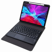 H-102C Touch Bluetooth Keyboard Leather Case with Rear Three-fold Holder For iPad 10.2 2020 & 2019 / Pro 10.5 inch(Dark Night Green)