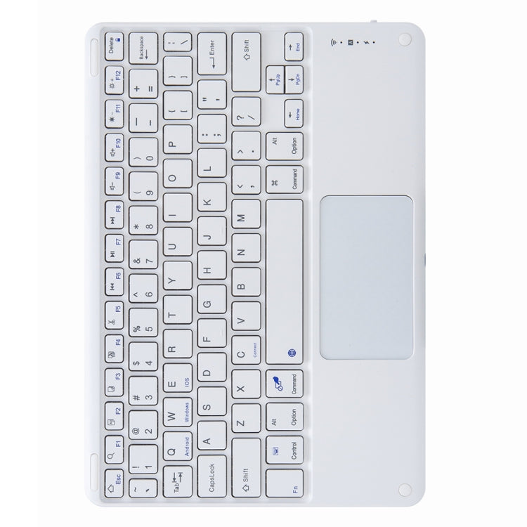 H-102C Touch Bluetooth Keyboard Leather Case with Rear Three-fold Holder For iPad 10.2 2020 & 2019 / Pro 10.5 inch(Purple)