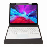 H-102C Touch Bluetooth Keyboard Leather Case with Rear Three-fold Holder For iPad 10.2 2020 & 2019 / Pro 10.5 inch(Pink Blue)