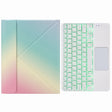 H-102CS Touch Backlight Bluetooth Keyboard Leather Case with Rear Three-fold Holder For iPad 10.2 2020 & 2019 / Pro 10.5 inch(Rainbow) - Universal by PMC TechLife | Online Shopping South Africa | PMC TechLife