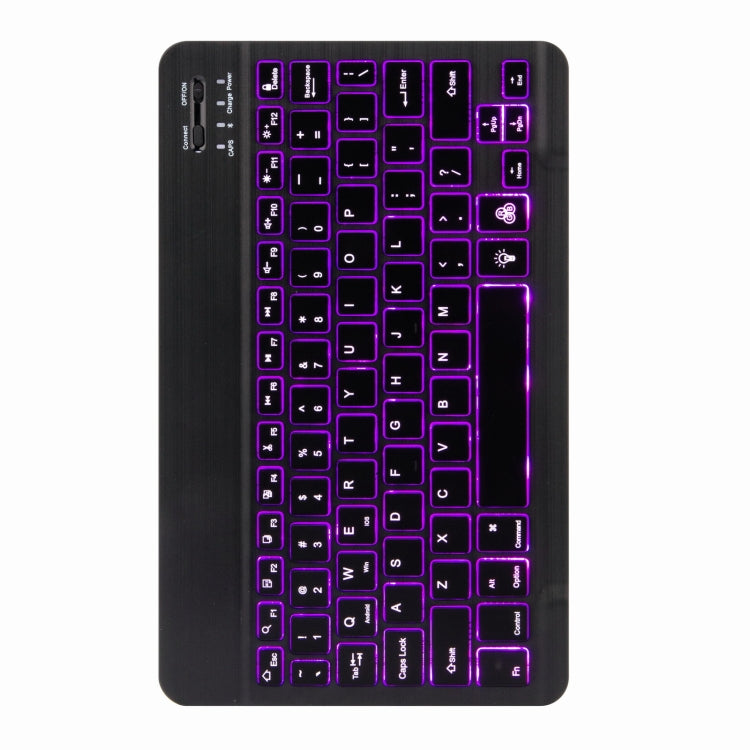 H-097S Monochrome Backlight Bluetooth Keyboard Leather Case with Rear Three-fold Holder For iPad 9.7 2018 & 2017(Dark Night Green)