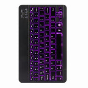 H-097S Monochrome Backlight Bluetooth Keyboard Leather Case with Rear Three-fold Holder For iPad 9.7 2018 & 2017(Dark Night Green)
