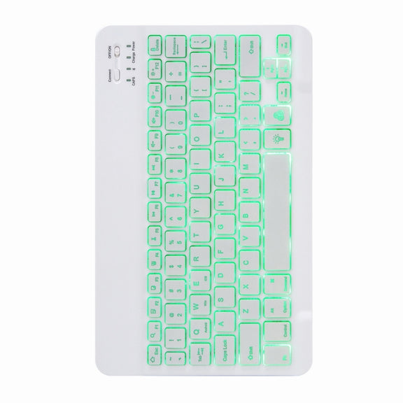 H-109S Monochrome Backlight Bluetooth Keyboard Leather Case with Rear Three-fold Holder For iPad Pro 11 inch 2021 & 2020 & 2018 / Air 2020 10.9(Rainbow)