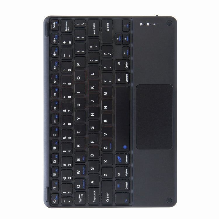 H-109C Touch Bluetooth Keyboard Leather Case with Rear Three-fold Holder For iPad Pro 11 inch 2021 & 2020 & 2018 / Air 2020 10.9(Dark Night Green)