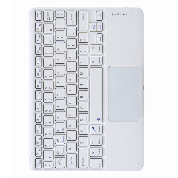 H-109C Touch Bluetooth Keyboard Leather Case with Rear Three-fold Holder For iPad Pro 11 inch 2021 & 2020 & 2018 / Air 2020 10.9(Pink Blue)