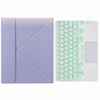 H-097CS Touch Backlight Bluetooth Keyboard Leather Case with Rear Three-fold Holder For iPad 9.7 2018 & 2017(Purple) - free shipping - PMC TechLife - Order now!