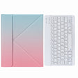 H-102 Bluetooth Keyboard Leather Case with Rear Three-fold Holder For iPad 10.2 2020 & 2019 / Pro 10.5 inch(Pink Blue) - Universal by PMC TechLife | Online Shopping South Africa | PMC TechLife