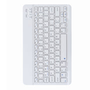 H-097 Bluetooth Keyboard Leather Case with Rear Three-fold Holder For iPad 9.7 2018 & 2017(Rainbow)