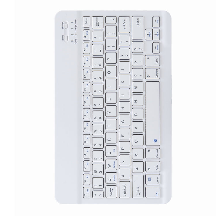 H-097 Bluetooth Keyboard Leather Case with Rear Three-fold Holder For iPad 9.7 2018 & 2017(Rainbow)