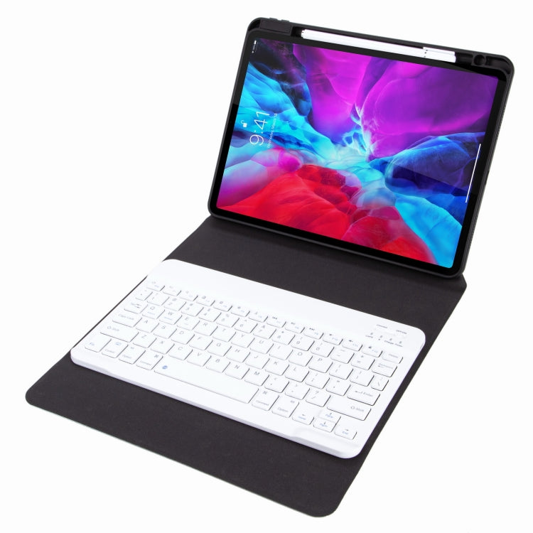 H-097 Bluetooth Keyboard Leather Case with Rear Three-fold Holder For iPad 9.7 2018 & 2017(Rainbow)