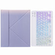 H-097S3 Tri-color Backlight Bluetooth Keyboard Leather Case with Rear Three-fold Holder For iPad 9.7 2018 & 2017(Purple) - Universal by PMC TechLife | Online Shopping South Africa | PMC TechLife