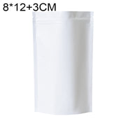 100 PCS/Set Matte Aluminum Foil Snack Stand-up Pouch, Size:8x12+3cm(White)