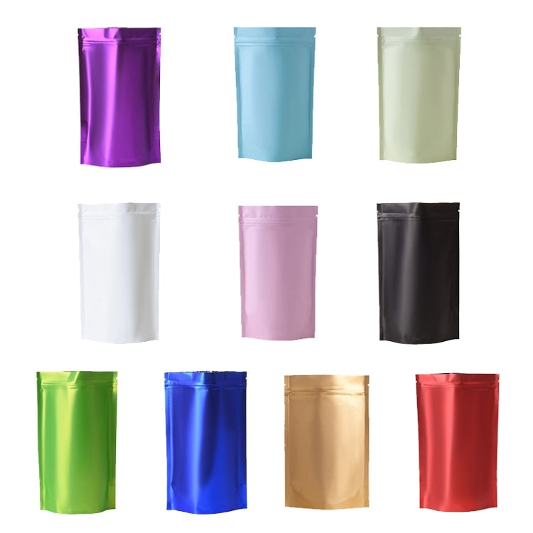 100 PCS/Set Matte Aluminum Foil Snack Stand-up Pouch, Size:8x12+3cm(Pink)