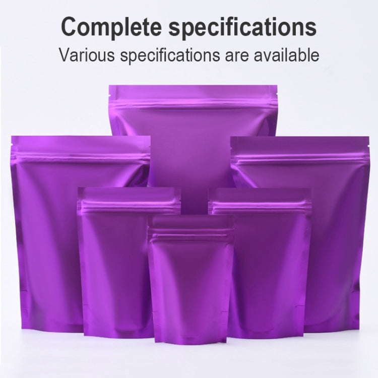 100 PCS/Set Matte Aluminum Foil Snack Stand-up Pouch, Size:8x12+3cm(Pink)