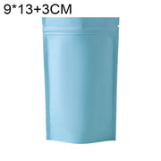 100 PCS/Set Matte Aluminum Foil Snack Stand-up Pouch, Size:9x13+3cm(Sky Blue)