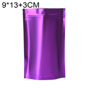 100 PCS/Set Matte Aluminum Foil Snack Stand-up Pouch, Size:9x13+3cm(Purple)