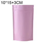 100 PCS/Set Matte Aluminum Foil Snack Stand-up Pouch, Size:10x15+3cm(Pink)