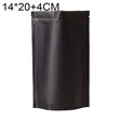 100 PCS/Set Matte Aluminum Foil Snack Stand-up Pouch, Size:14x20+4cm(Black) - free shipping - PMC TechLife - Order now!