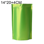100 PCS/Set Matte Aluminum Foil Snack Stand-up Pouch, Size:14x20+4cm(Green)