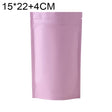 100 PCS/Set Matte Aluminum Foil Snack Stand-up Pouch, Size:15x22+4cm(Pink) - Preservation Supplies by PMC TechLife | Online Shopping South Africa | PMC TechLife | Buy Now Pay Later Mobicred